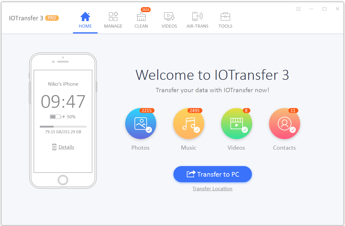 IOTransfer 3 iPhone manager